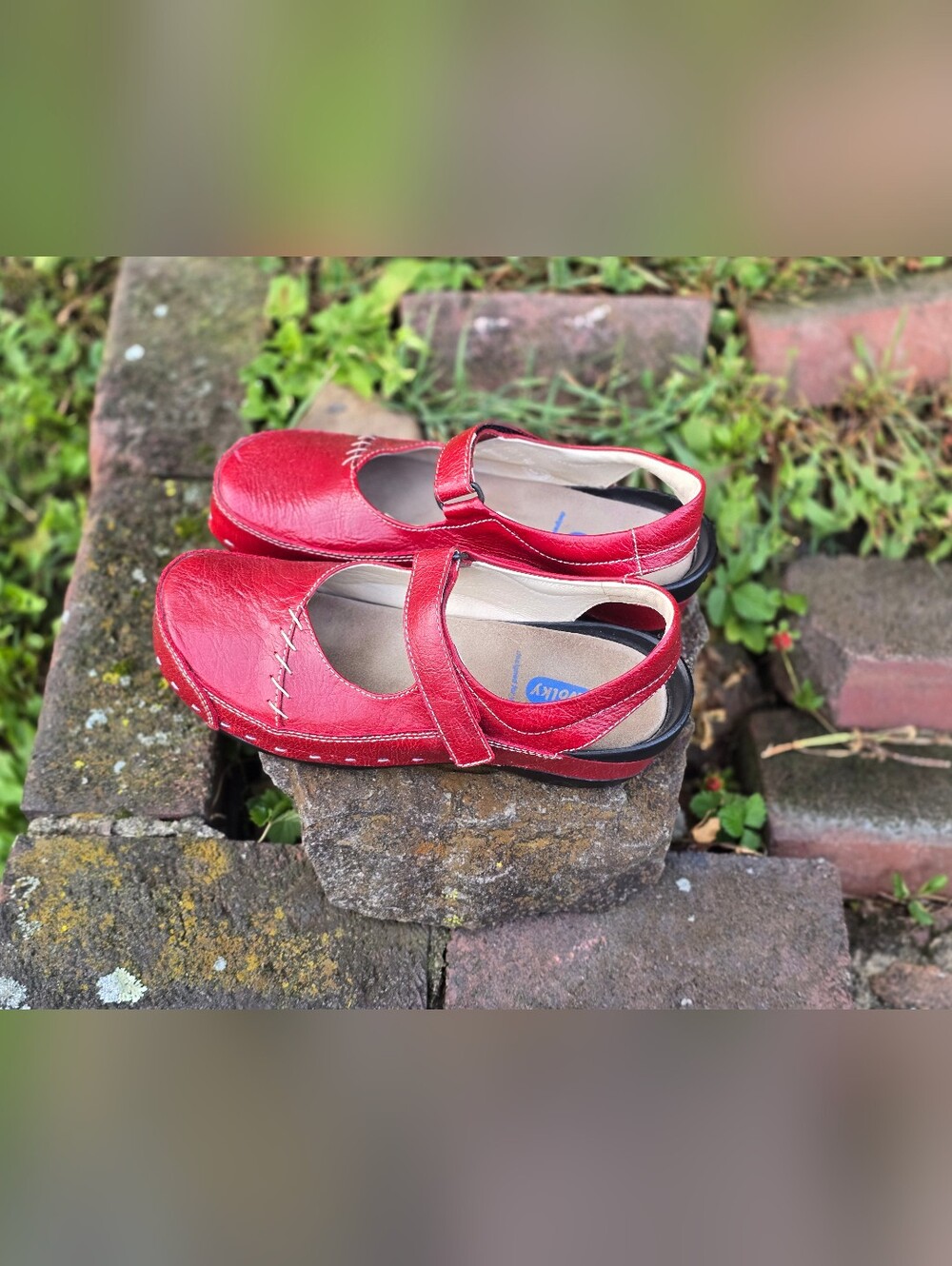 Wolky Women's Red Mary Janes, Sz 40